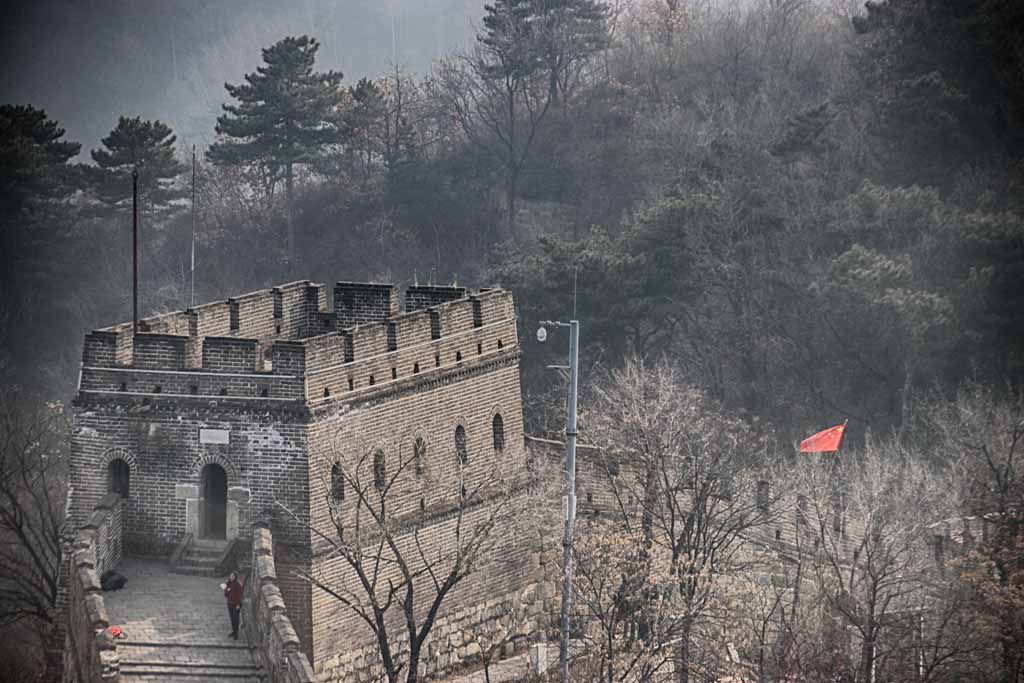 Mauer bei Peking im Winter
